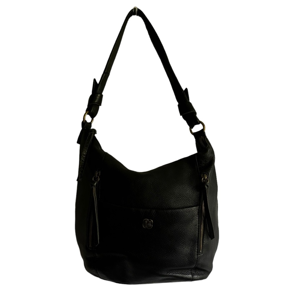 ELLIOTT LUCCA Black Leather Shoulder/Hobo Bag‎